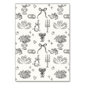 Whimsical Bow, handgetekende bruiloft Kaart (Achterkant)