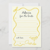Whimsical Bow Lemon advies voor de bruid Kaart (Voorkant)