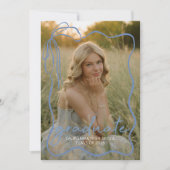 Whimsical Bow Photo Graduation Party Invitation (Devant)