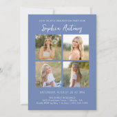 Whimsical Bow Photo Graduation Party Invitation (Dos)