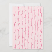 Whimsical Bow Roze Feestdagen Ornament Swap Party Kaart (Achterkant)