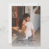 Whimsical Bow Save the Date Foto Kaart (Voorkant)