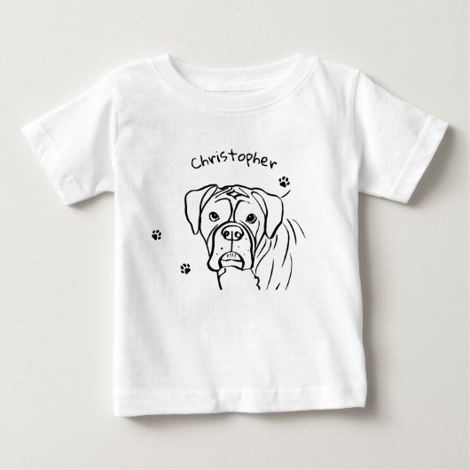 Whimsical Boxer: bewerkbare tekstregel (Voorkant)