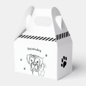 Whimsical Boxer: bewerkbare tekstregel Bedankdoosjes (Achterkant)