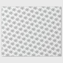 Whimsical Boxer: bewerkbare tekstregel Cadeaupapier