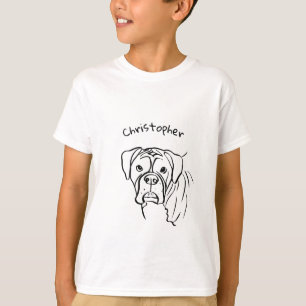 Whimsical Boxer: bewerkbare tekstregel T-shirt