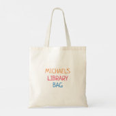 Whimsical Boy Library Book Canvas tas (Achterkant)