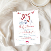 Whimsical Brewing Coffee Hand Drawn Baby shower Kaart