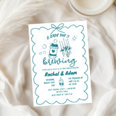 Whimsical Brewing Coffee Hand Drawn Baby shower Kaart