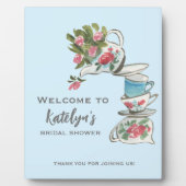 Whimsical Bridal Tea Welcome Tabletop Plaque Fotoplaat (Voorkant)