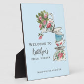Whimsical Bridal Tea Welcome Tabletop Plaque Fotoplaat (Zijkant)