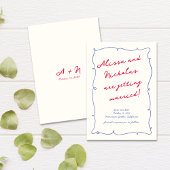 Whimsical Bright Fun Monogram Script Bruiloft Save The Date