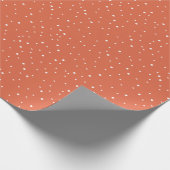 Whimsical Bright Red Snowfall Stippen Holiday Wrap Cadeaupapier (Hoek)