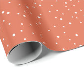 Whimsical Bright Red Snowfall Stippen Holiday Wrap Cadeaupapier (Rol Hoek)