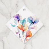 Whimsical Bright Wild Flower Wedding Favor Labels (Achterkant)