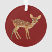 Whimsical Brown Deer Christmas Ornament (achterkant)
