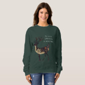 Whimsical Brown Deer Christmas Trui (Voorkant volledig)