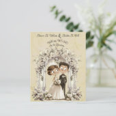 Whimsical Bruid Bruidegom Wedding Arch (Staand voorkant)