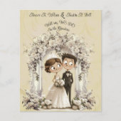 Whimsical Bruid Bruidegom Wedding Arch (Voorkant)