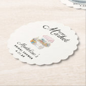 Whimsical Bruidssalon 'Net Af'  Kartonnen Onderzetters (Gekanteld)