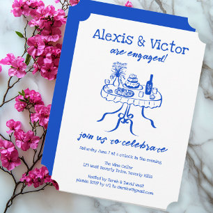 Whimsical Buffet DINNER Custom Engagement Party Kaart