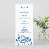 Whimsical Buffet Table Doodle Sketch Modern CUSTOM Menu (Staand voorkant)