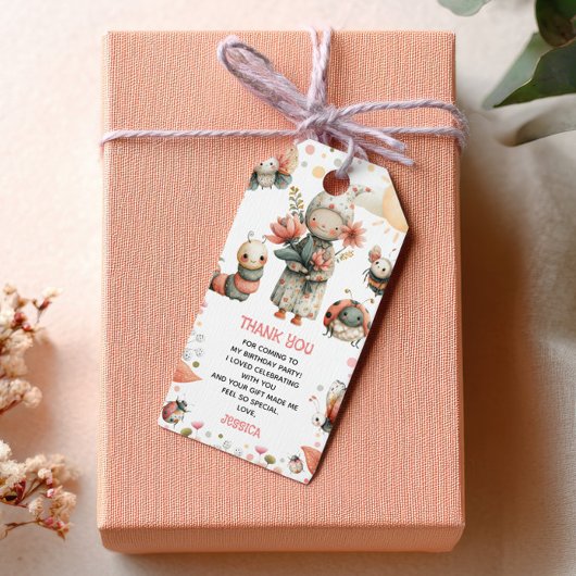 Whimsical Bugs& Insetcs Kids' Birthday Thank You  Cadeaulabel
