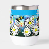 Whimsical Bumble Bee in Daisies gepersonaliseerd (Links)