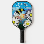 Whimsical Bumble Bee in Daisies gepersonaliseerd Pickleball Paddle (Voorkant)