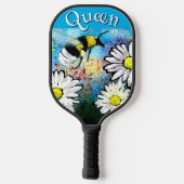 Whimsical Bumble Bee in Daisies gepersonaliseerd Pickleball Paddle (Achterkant)