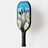 Whimsical Bumble Bee in Daisies gepersonaliseerd Pickleball Paddle (Links)