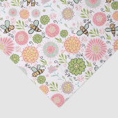 Whimsical Bumblebee Floral Tissuepapier (Detail)