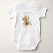 Whimsical Bumblebee & Wildflowers "Bee Happy" Romper (Achterkant)