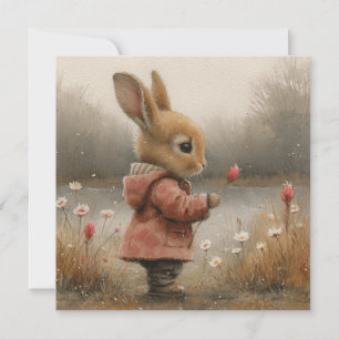Whimsical Bunnies: Vrolijke Groeten 🐇Digitaal Feestdagenkaart
