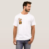 Whimsical Bunny Burger Illustration with Playful T-shirt (Voorkant volledig)