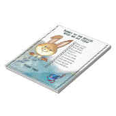 Whimsical Bunny Chore Chart Notepad | Kids Notitieblok (Gedraaid)