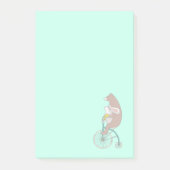 Whimsical Bunny en Beer Riding a Bike Post-it® Notes (Voorkant)