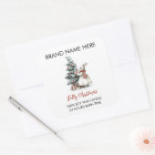 Whimsical Bunny Jolly Christmas Candle Labels (Envelop)