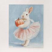 Whimsical Bunny met Herfst Pompoen Legpuzzel (Verticaal)