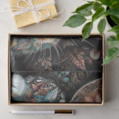 Whimsical Bunny Rabbit Floral Abstracte Decoupage Tissuepapier (Geschenk)