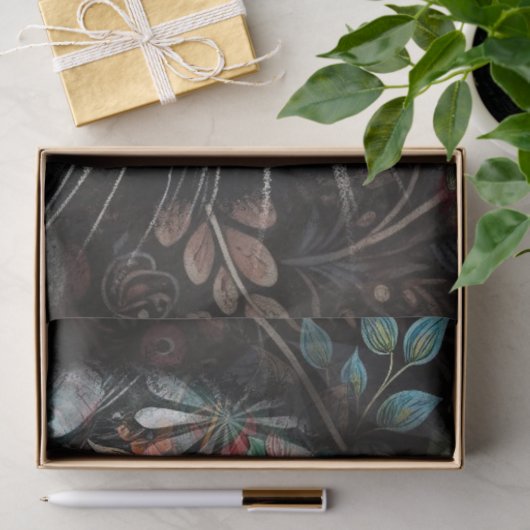 Whimsical Bunny Rabbit Floral Abstracte Decoupage Tissuepapier (Geschenk)