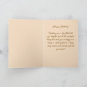 Whimsical Bunny Rabbit Floral Abstracte Verjaardag Kaart (Binnen)