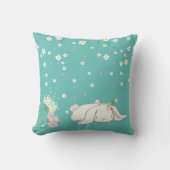 Whimsical Bunny Rabbit Sjabloon Nursery Kussen (Voorkant)