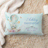 Whimsical Bunny Riding in een Hot Air Ballon Baby Kussen (Deken)