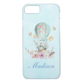 Whimsical Bunny Riding in een luchtballon Case-Mate iPhone Case (Achterkant)