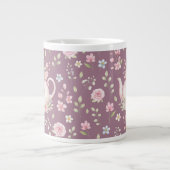 Whimsical Bunny Teapot Floral Spring  Extra Grote Beker (Voorkant)