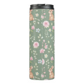 Whimsical Bunny Teapot Floral Spring  Thermosbeker (Achterkant)