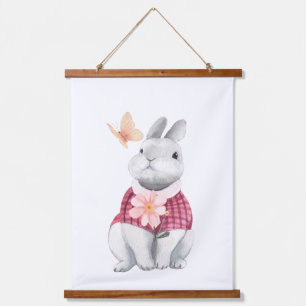 Whimsical Bunny Woodland kinderkamer decor Hangend Wandkleed