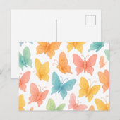 "Whimsical Butterflies" Aankondigingskaart (Voorkant / Achterkant)