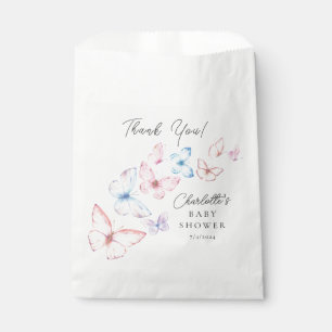 Whimsical Butterflies Baby shower Bedankzakje